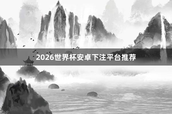 2026世界杯安卓下注平台推荐
